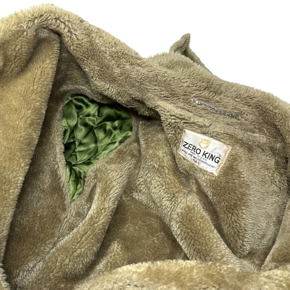 ZERO KING Vintage Brown Corduroy Faux Fur Collar Long Coat Men's Size 44L Rare - Picture 10 of 16